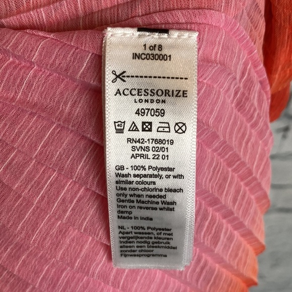 Accessorize London NWT Swim Cover-up Ombre Pleated Kaftan Vacation Resortwear - Picture 9 of 11